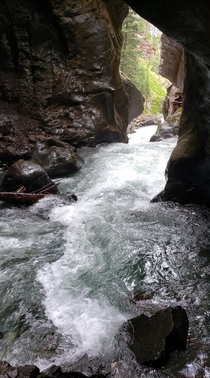 Im not a photographer but I really love this picture of Box Canyon I took on a trip in Ouray Colorado last summer 