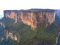 Im pretty sure this is the inspiration for Paradise Falls in Up Mt Roraima Venezuela 