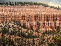 Imposing wall of hoodoos at Bryce Canyon Utah 