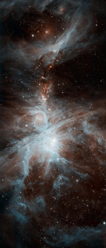 Infrared image of Orion Nebula taken by Spitzer Space Telescope