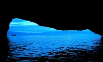 Inside a cave in the Galapagos Islands 