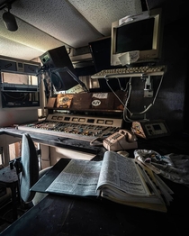 Inside an abandoned radio station