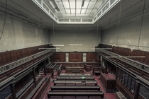Inside an abandoned Victorian courtroom in England  Photographed by SJ