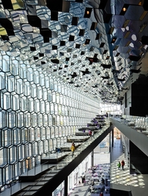 Inside Harpa Concert Hall in Iceland  Photographed by Pedro Kok