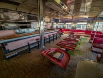 Inside Rosies Diner car in Michigan waiting to be restored one day