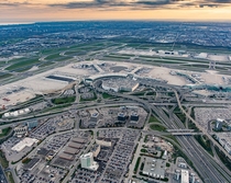 Interchange connecting Highways  and  to Toronto Pearson International airport