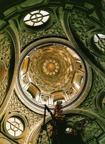 Interior Cupola of the Sindone Chapel Turin  designed by Guarino Guarini x