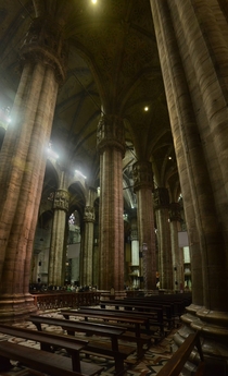 Interior of Duomo di Milano on All Hallows 