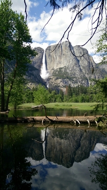 Is Yosemite cheating My first time seeing mountains and a waterfall like this 