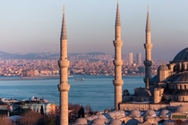Istanbuls Asian side through Sultanahmet Mosque - 