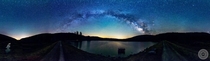 It is challenging on the east coast to see the Milky Way as clearly as our ancestors used to This is my favorite location some of the darkest skies here Spruce Knob Lake WV a full  Pano 