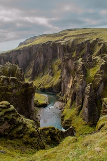 It truly does feel like youre surrounded by magic here Fjarrgljfur Canyon Iceland 