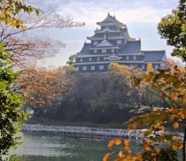 Japan - Okayama Castle in autumn 