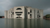 Jatiyo Sangshad Bhaban in Bangladesh  By Louis Kahn