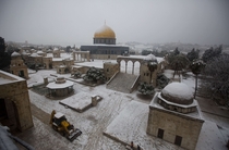 Jerusalem during the  Snowfall 