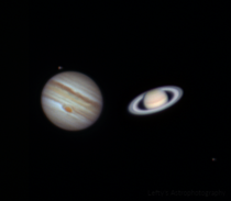 Jupiter and Saturn through a  Inch Telescope 