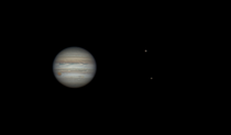 Jupiter with Ganymede and Europa on April th 