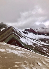 Just a little snowy Winikunka or Rainbow Mountain Peru 