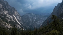 Just before a rainstorm in Kings Canyon National Park CA this summer 