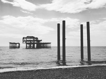 Just took this photo of Brighton Pier which burnt down in  beautiful