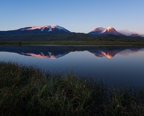 Kamchatka Russia hosts  volcanoes of which  active Here are some I captured during sunset 