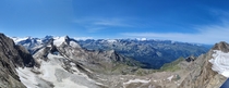Kitzsteinhorn Austria with a view of the Grossglockner and the high mountain Reservoirs  OC
