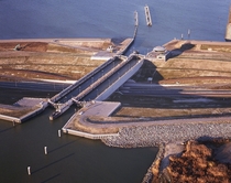 Krabbersgat naviduct near Enkhuizen Netherlands 