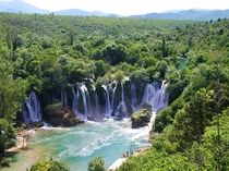 Kravica Waterfalls in Bosnia Situated in Europes last jungle 