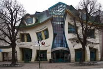 Krzywy Domek is an unusually shaped building in Sopot Poland 