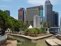 Kuala Lumpur at the confluence of Gombak and Klang rivers photo by Cmglee