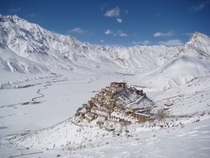 Kye Gompa a Tibetan Buddhist monastery in the Himalaya 