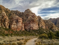 La Madre Mountains from Oak Creek Canyon trail at Red Rock Canyon Las Vegas NV 