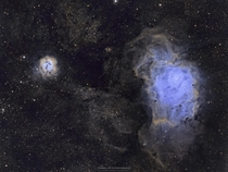 Lagoon M and Trifid M Nebulae