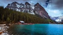 Lake Louise and Fairview Mountain Banff National Park Alberta Canada  x  