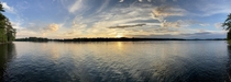 Lake Sunset Wayne Maine x 