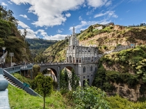 Las Lajas Sanctuary a basilica church located in the southern Department of Nario municipality of Ipiales Colombia 