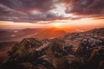 Last nights sunset at the top of Mount Snowdon x 