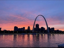 last nights sunset in St Louis MO from a barge