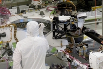 Last pic from JPL - Technician checks the interior of the Mars  Rover