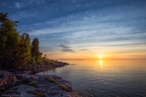 Last weekends sunrise over Wisconsins Lake Michigan shoreline 