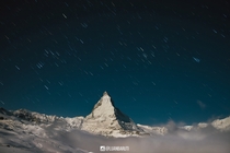 Last winter I had the chance to spend a night in the mountains around the Matterhorn I didnt get much sleep 