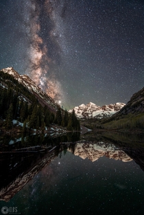 Last year I made a composite photo of the Milky Way over Maroon Bells CO since I was clouded out all night This year however I made it back and had clear skies to finally capture the real thing 