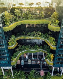 Layers of green  Parkroyal Hotel in Singapore 