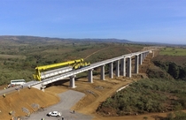 Laying T-beam on Railway Bridge in Narok Kenya