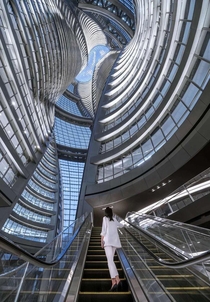Leeza SOHO tower in Beijing Designed by the famous Iraqi woman architect Zaha Hadid