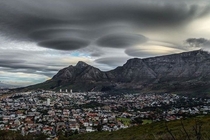 Lenticular UFO clouds over Cape Town