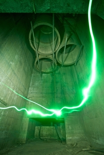 Light Painting in an Abandoned Fan Chamber Australia 