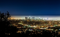 Light pollution in Los Angeles 