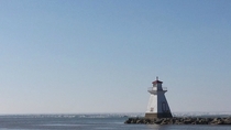 Lighthouse overlooking Lake Huron 