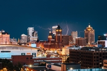 Lightning over Milwaukee Wisconsin